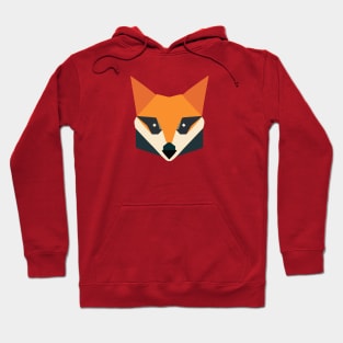 Geometrical design of a fox face Hoodie